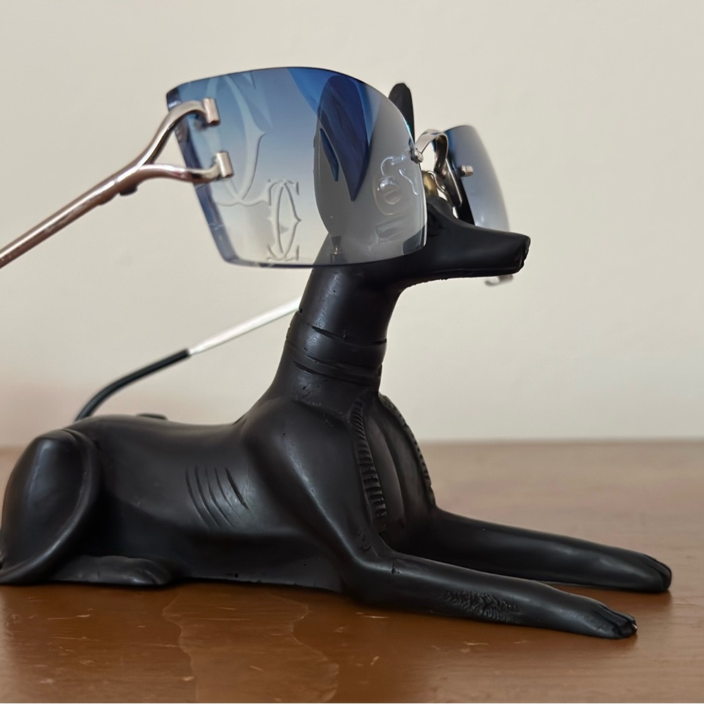CARTIER Glasses. PLATINUM- CHARMING BLUE. Authentic